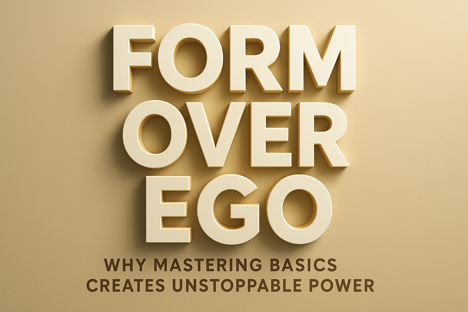Form Over Ego